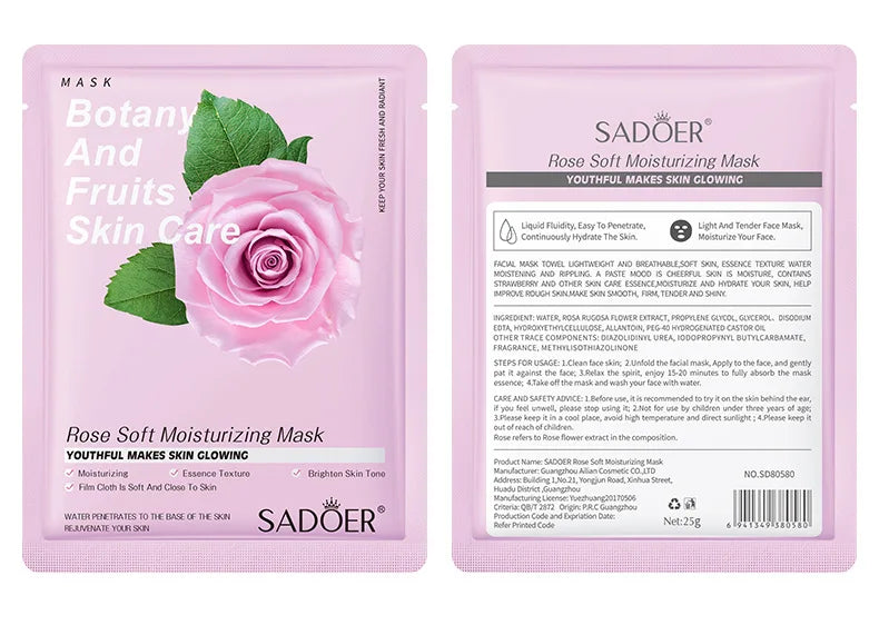 8pcs Natural Plant Face Mask, Hydrating daily hack!
