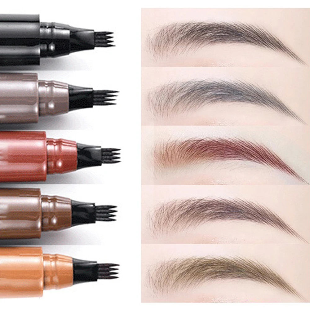 Waterproof Eyebrow Pencil, Quad Eyebrow Pencil (Natural Look)
