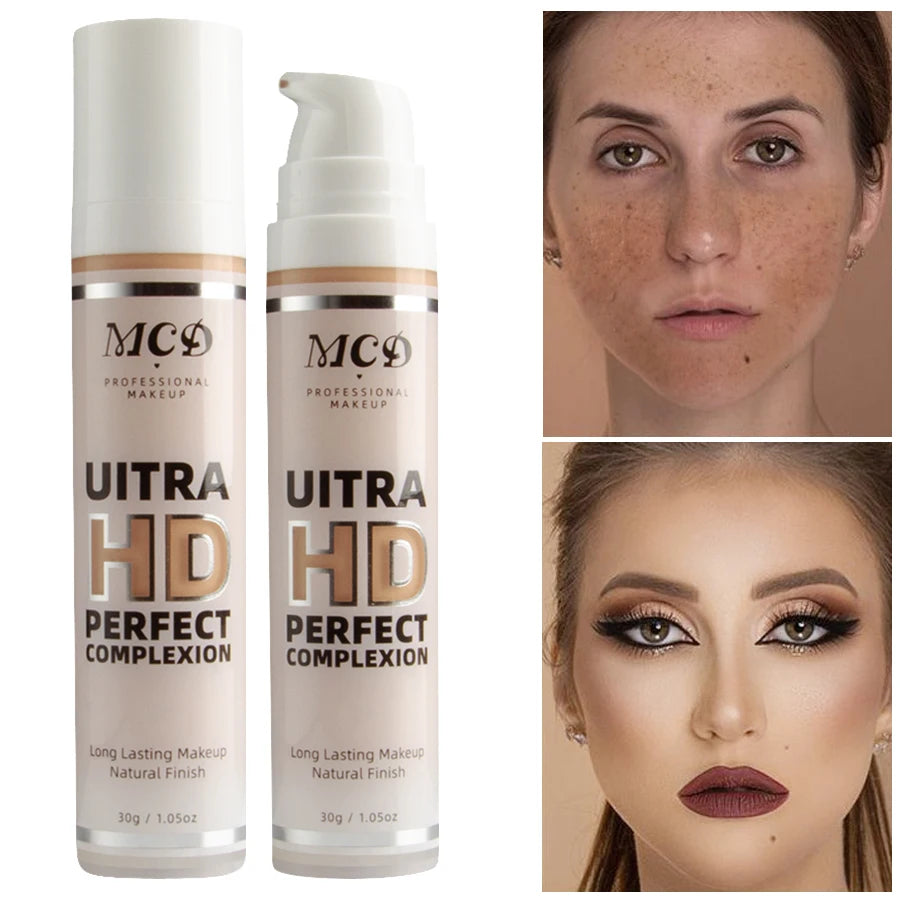9 Shade Full Coverage Concealer Liquid Foundation (Natural Matte)