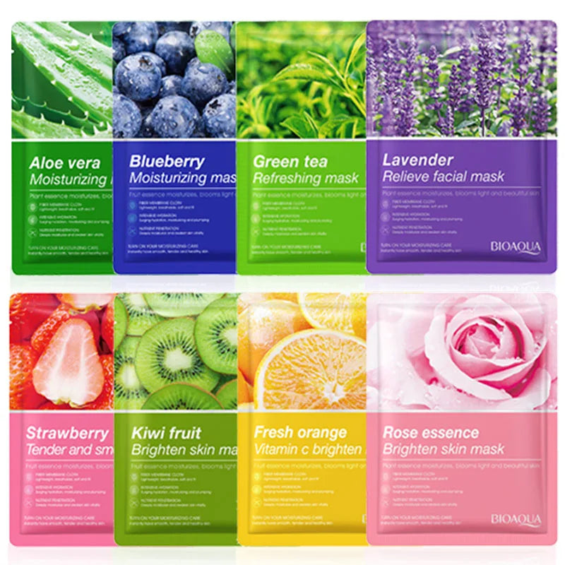 8pcs Natural Plant Face Mask, Hydrating daily hack!