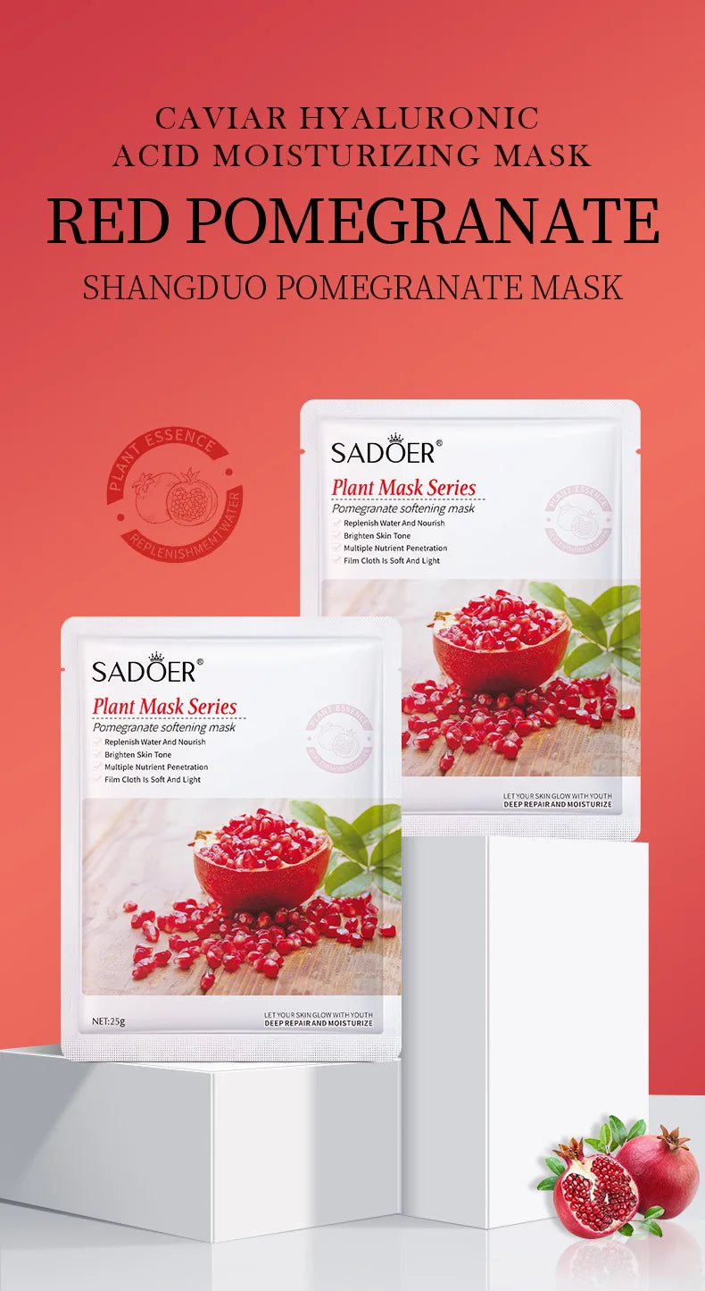 8pcs Natural Plant Face Mask, Hydrating daily hack!