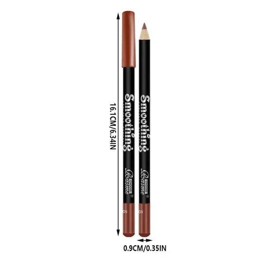12 Color Matte Lipliner Pencil  Plumping Stain Lipstick