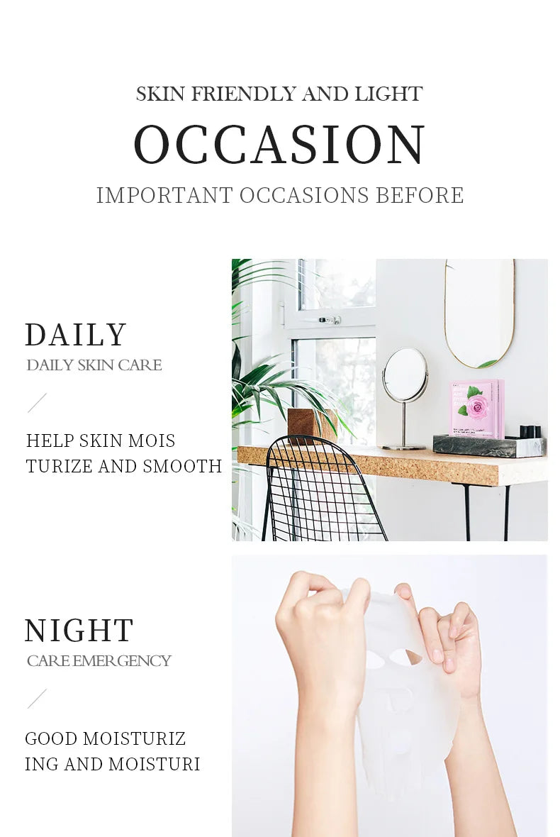 8pcs Natural Plant Face Mask, Hydrating daily hack!
