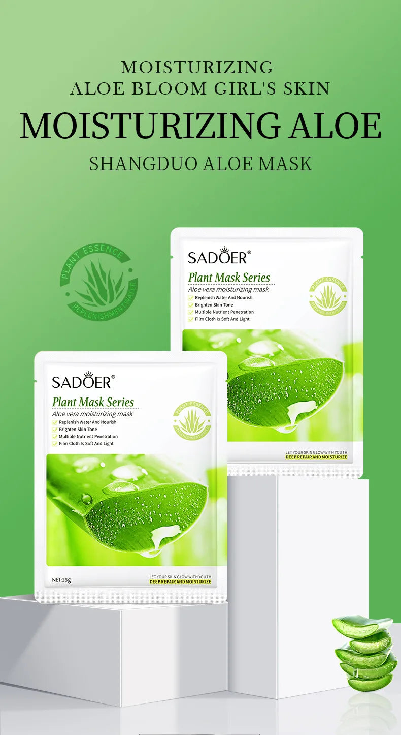 8pcs Natural Plant Face Mask, Hydrating daily hack!