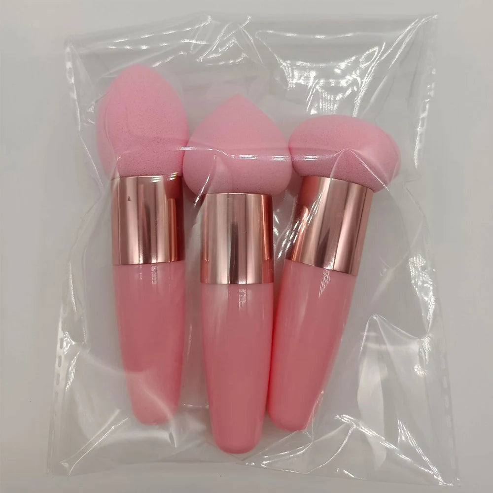 3pcs Women Puff Mushroom Head Face Concealer Blender Makeup Brushes