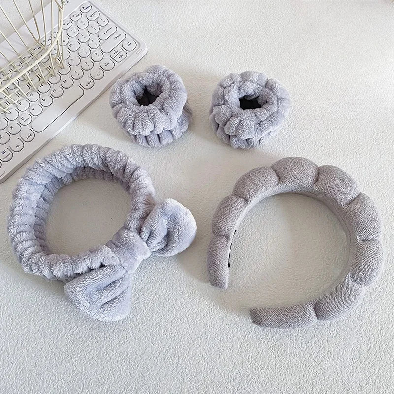 4PCS Stylish Washing Headband and Wristbands