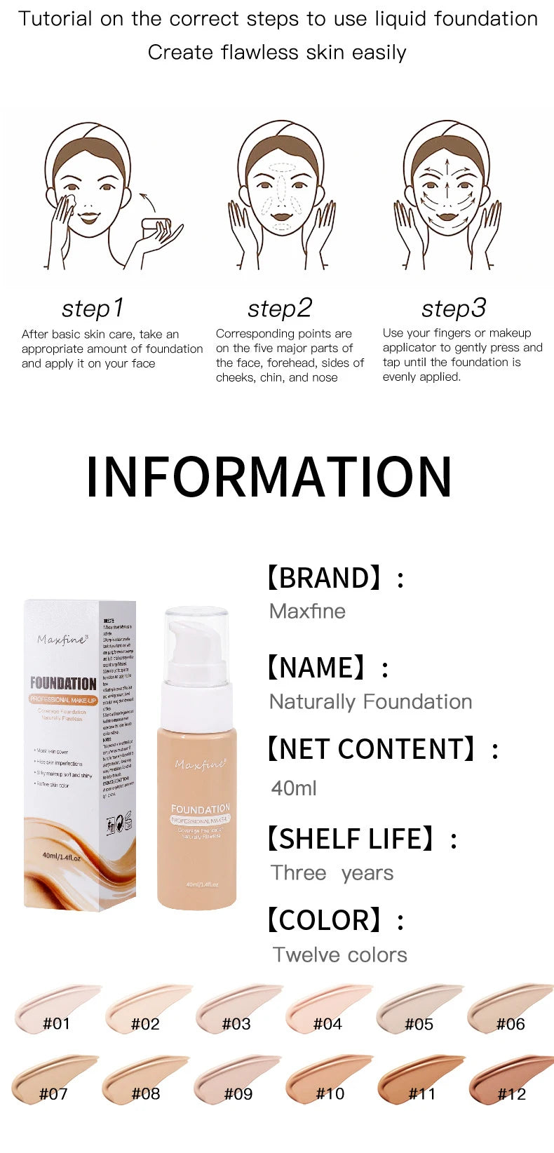 Liquid Oil control Foundation (Natural Finish)