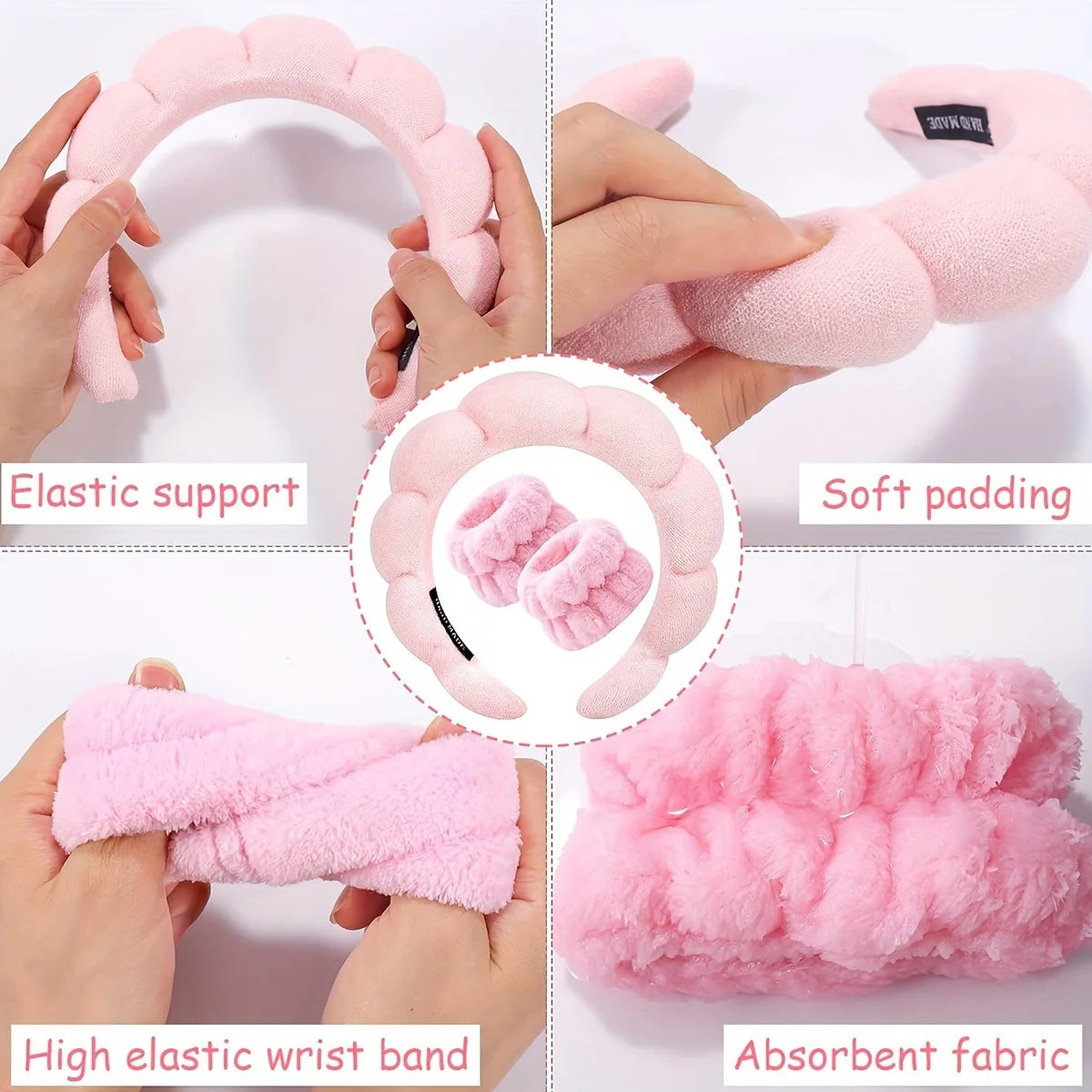 4PCS Stylish Washing Headband and Wristbands