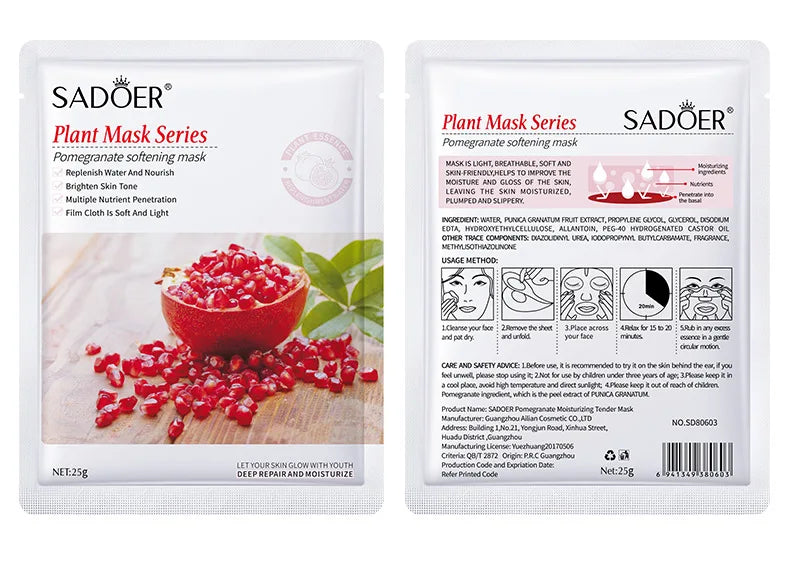 8pcs Natural Plant Face Mask, Hydrating daily hack!