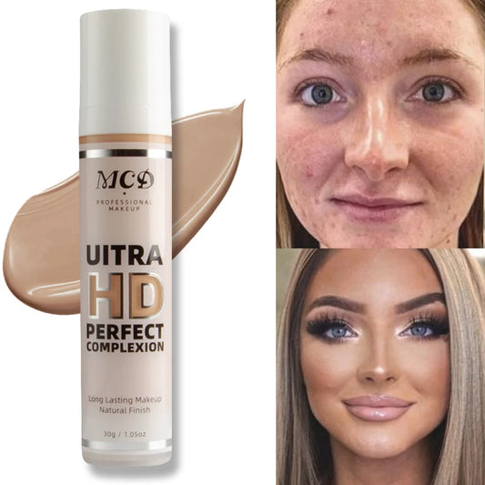9 Shade Full Coverage Concealer Liquid Foundation (Natural Matte)