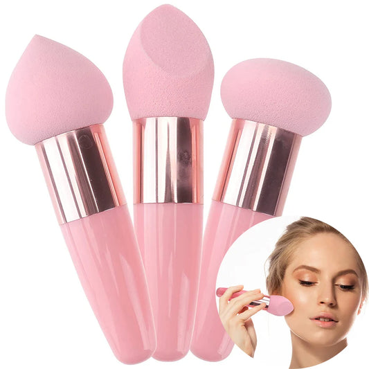 3pcs Women Puff Mushroom Head Face Concealer Blender Makeup Brushes