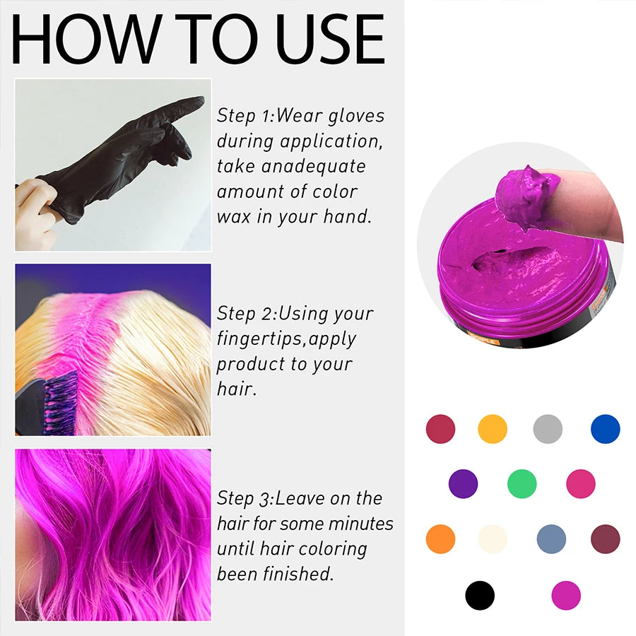 DIY One-Time Hair Color Wax Styling MUST-TRY !!