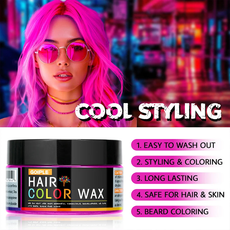DIY One-Time Hair Color Wax Styling MUST-TRY !!