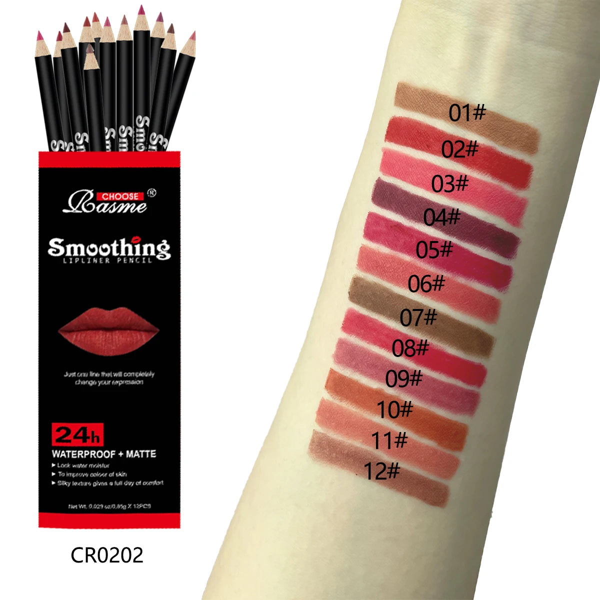 12pcs Professional Lip Liner Pencil set