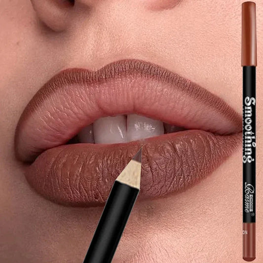 12 Color Matte Lipliner Pencil  Plumping Stain Lipstick