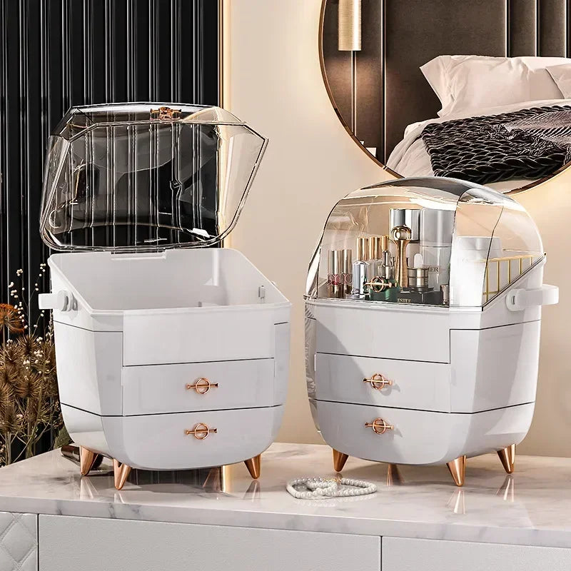 Cosmetic Storage Makeup Box Large Capacity Dustproof Desktop Drawer Make Up Drawer Container Jewelry Lipstick Boxs Organizer