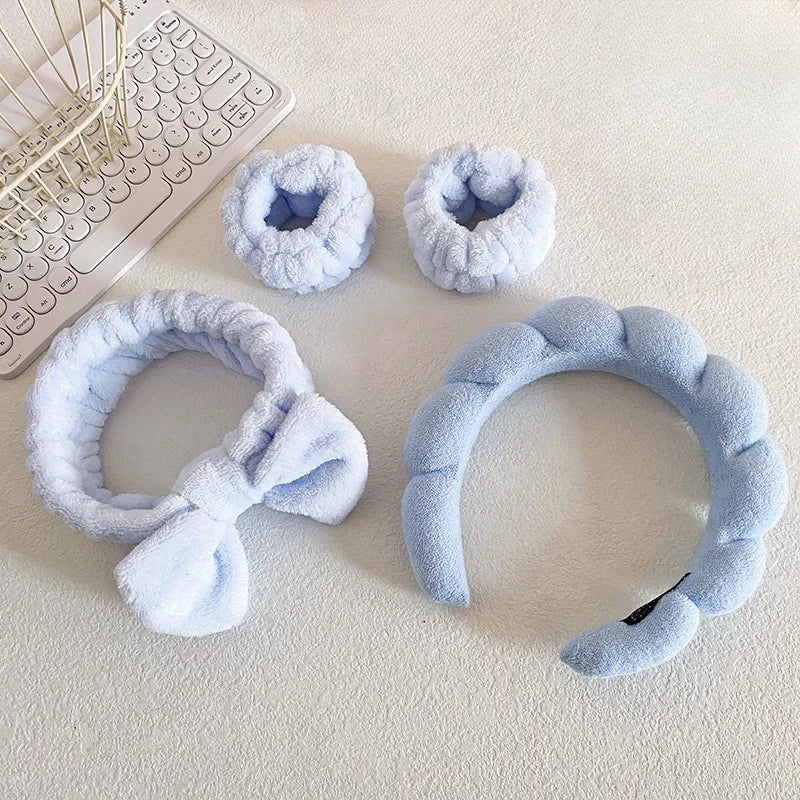 4PCS Stylish Washing Headband and Wristbands