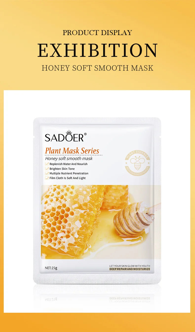8pcs Natural Plant Face Mask, Hydrating daily hack!