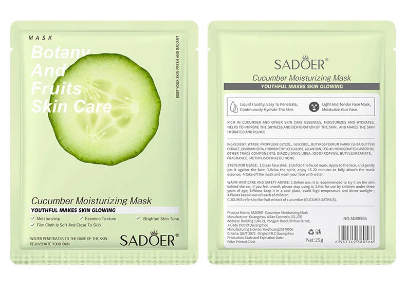 8pcs Natural Plant Face Mask, Hydrating daily hack!