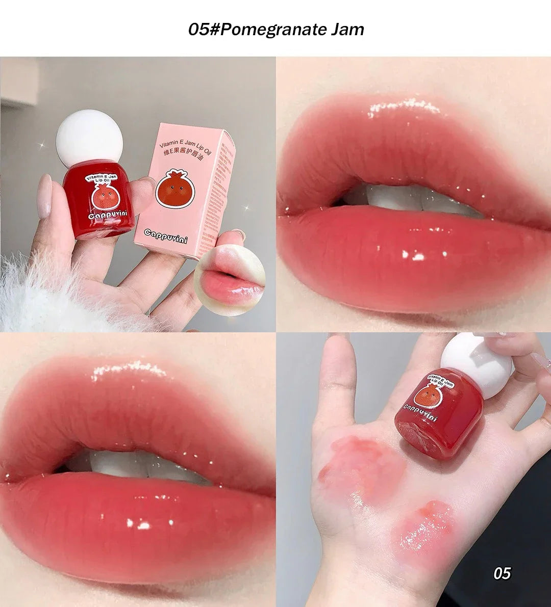 VitaminE Jam Liquid Lip Blam Moisturizing Jelly Lip Plumping