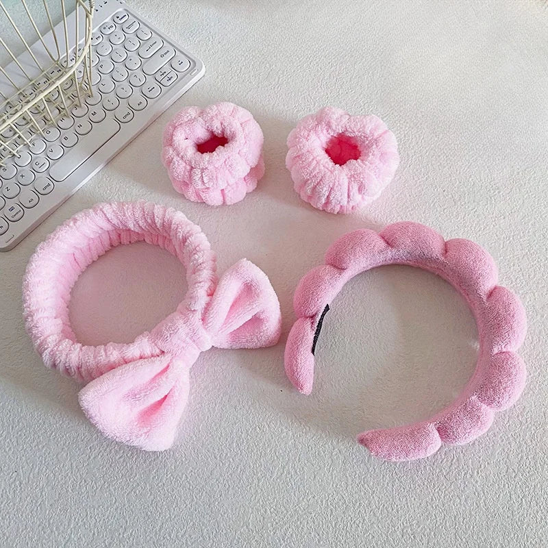 4PCS Stylish Washing Headband and Wristbands