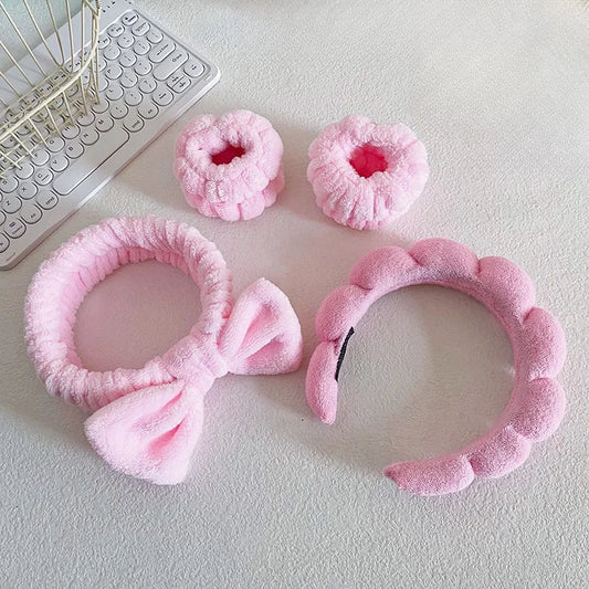 4PCS Stylish Washing Headband and Wristbands